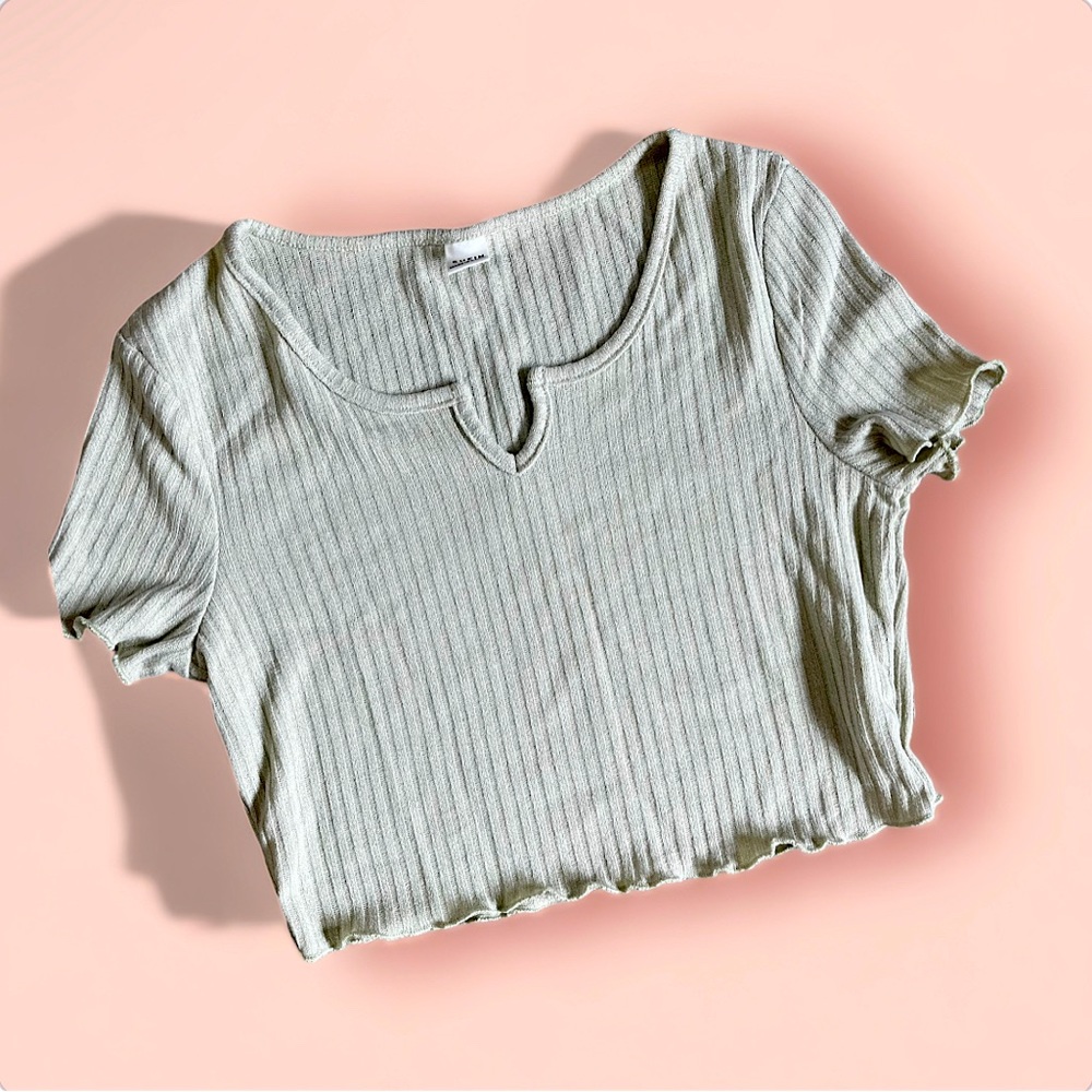 SAGE GREEN 11-12 Y/O SIZED CROP TOP